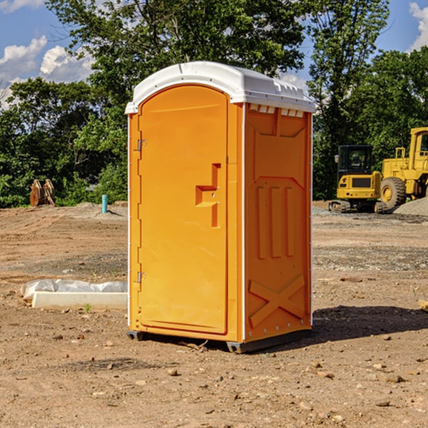 how often are the porta potties cleaned and serviced during a rental period in Auburntown